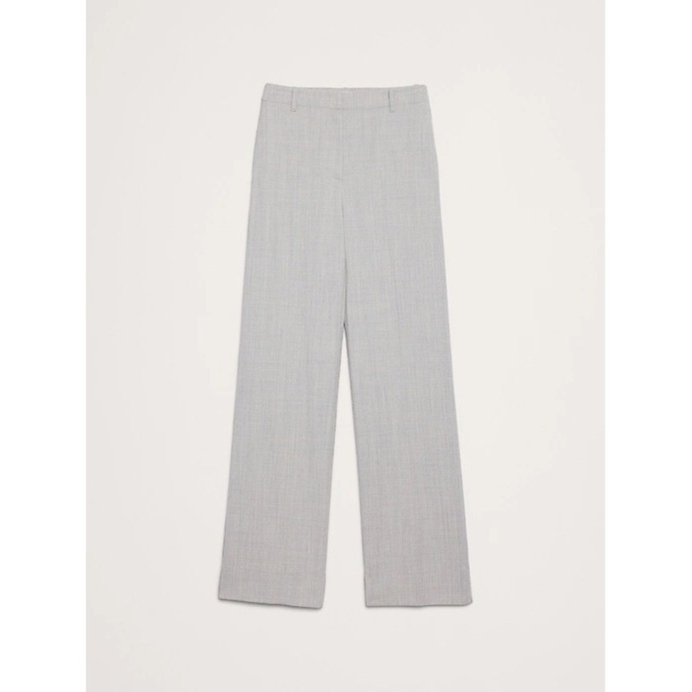 Banana Republic Modern Straight Italian Wool Pant Grey Ultra‎ High Rise Size 4